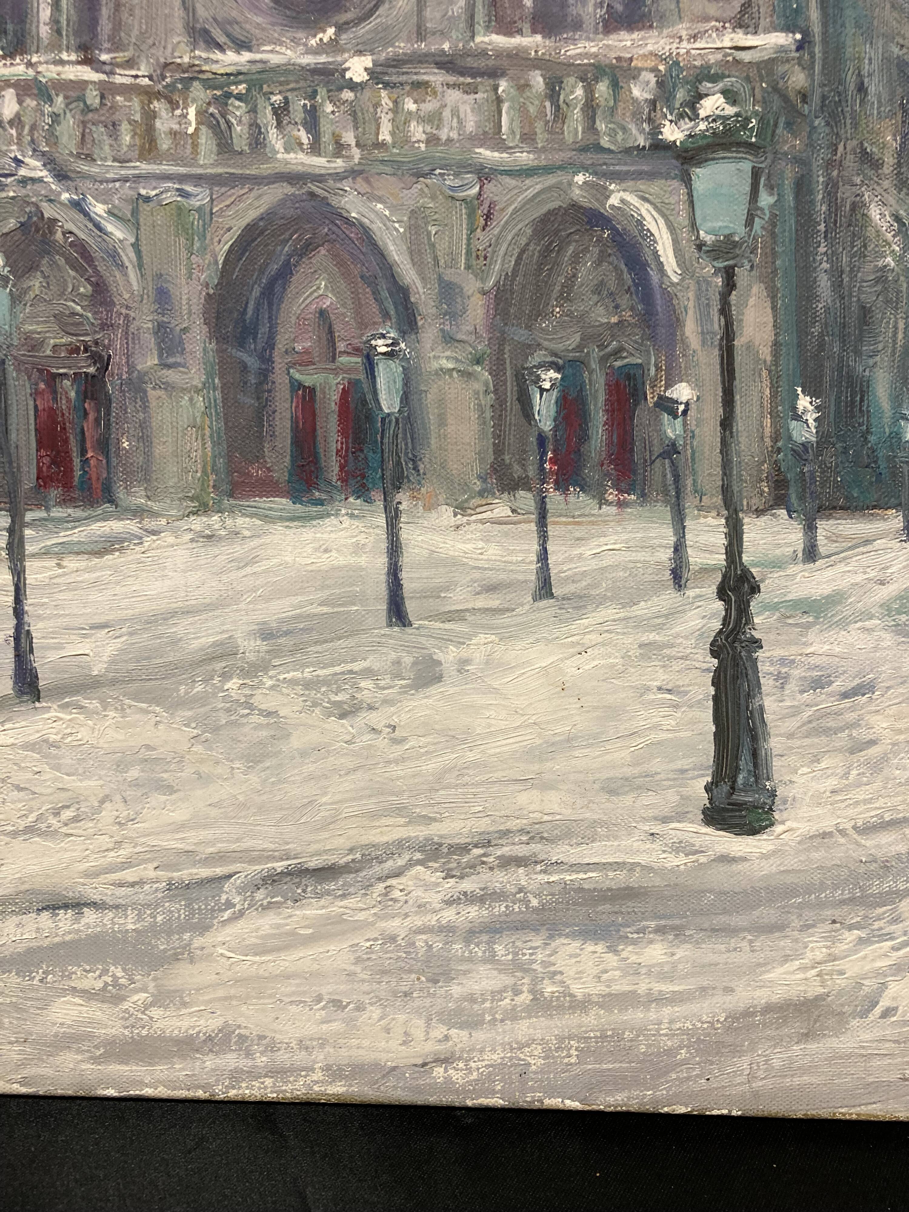 Pierre PERESS (1919-1990) Notre-Dame de Paris, Oil on canvas 1980's