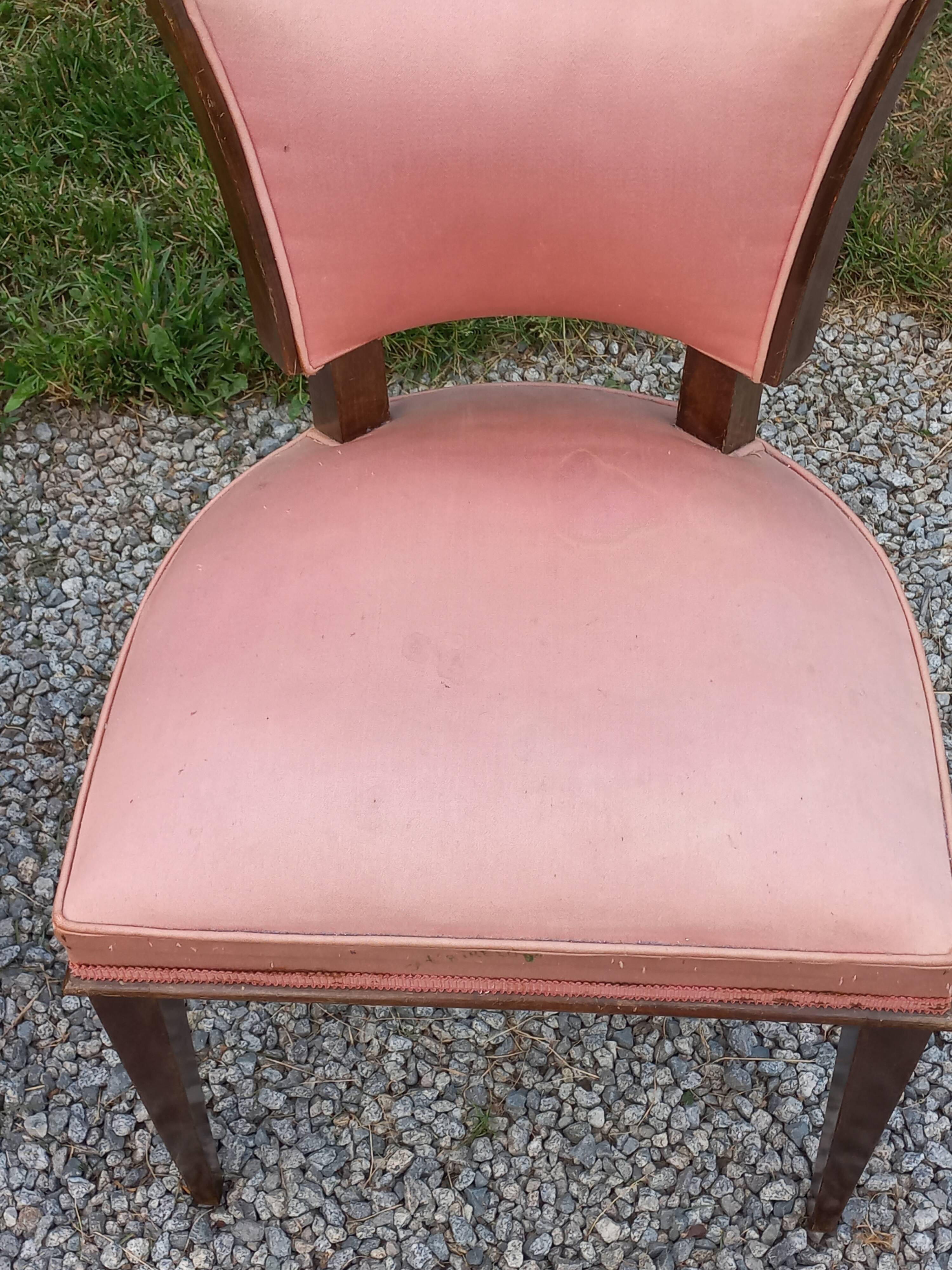 Pair of vintage low-backed bedroom chairs from the 1930s/1950s