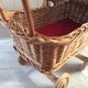 Vintage wicker doll landau