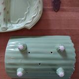 Dish and drainer for asparagus slip
