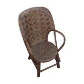 Fauteuil enfant en châtaignier des années 60