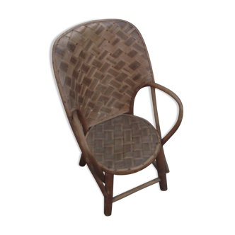 Children's chair in chestnut from the 60s