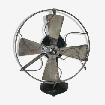 Old metal fan for decoration 30's years
