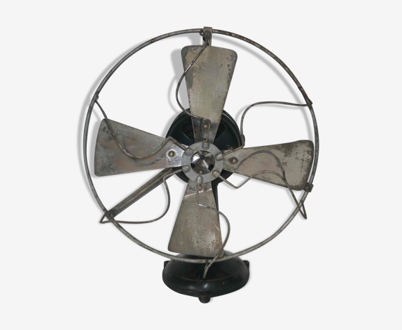 Ventilateur ancien en métal pour décoration années 30's