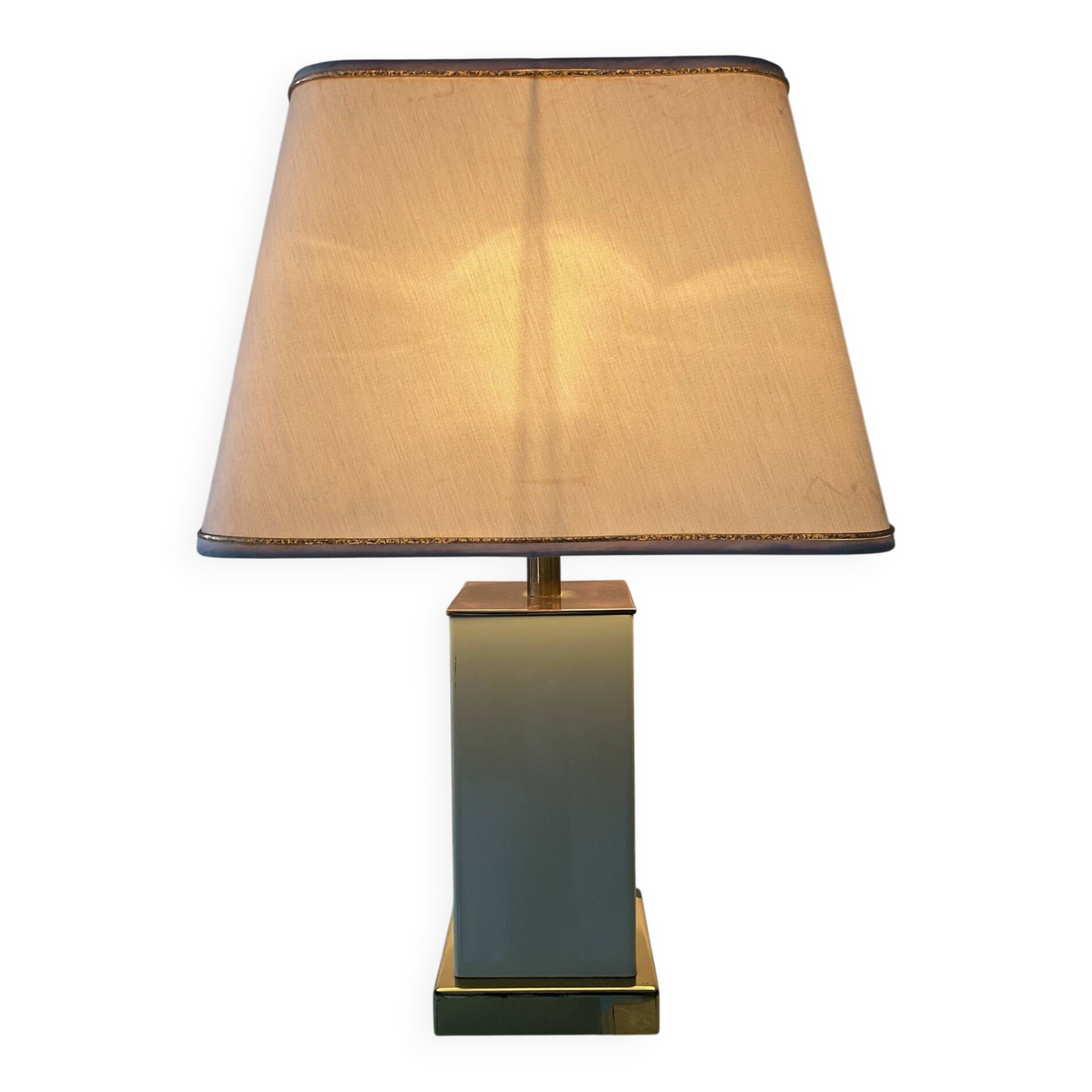 Hollywood Regency lamp in metal and brass from the 70s.