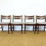 4 Scandinavian teak chairs 1960