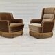 1970s, Danish set of two velour chairs, original condition