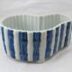 Old Chinese or Japanese blue and white porcelain planter from the late 19th or early 20th century