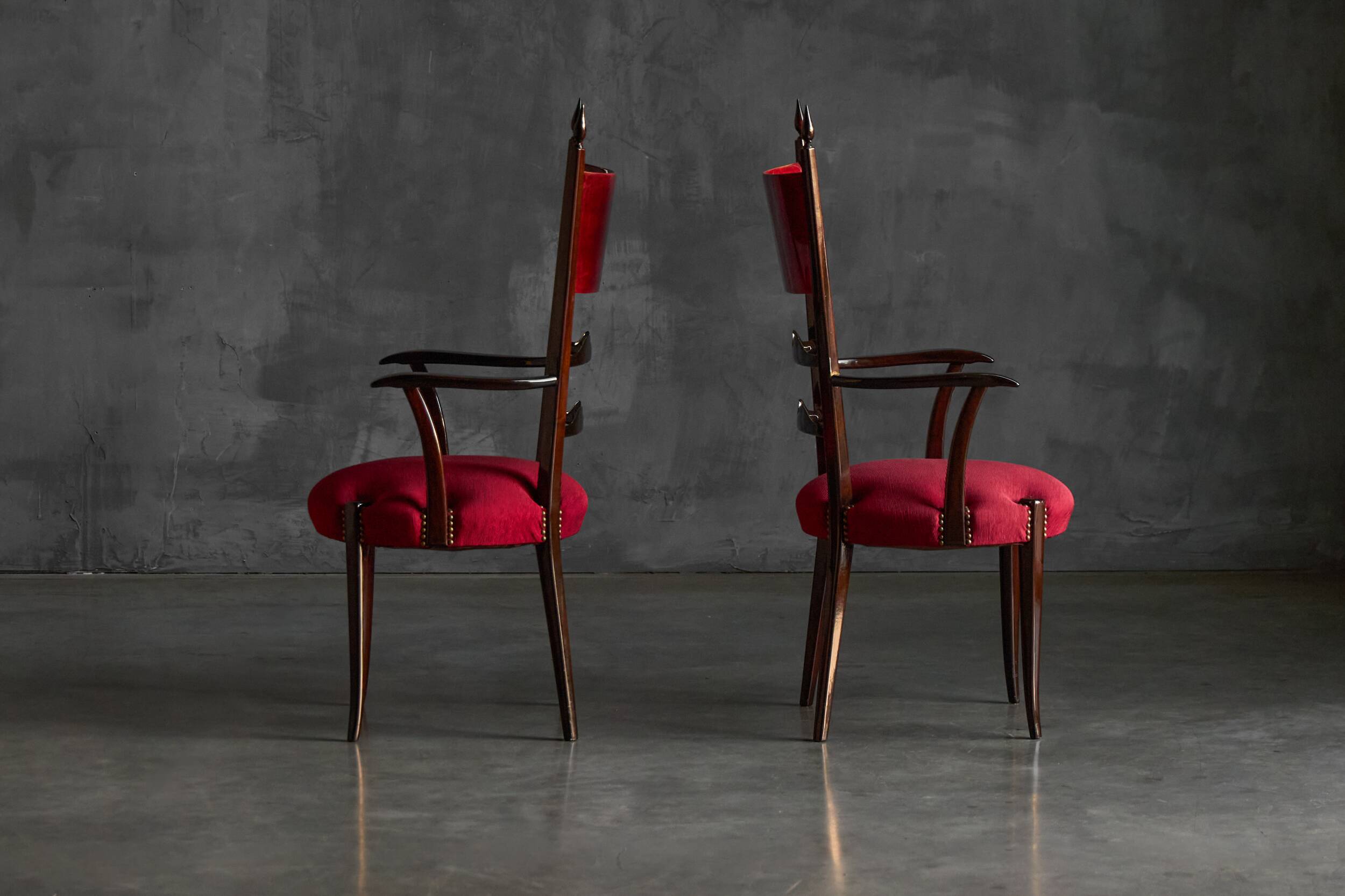 High-back dining chairs by Aldo Tura, Italy, 1962