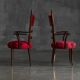 High-back dining chairs by Aldo Tura, Italy, 1962