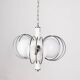 VINTAGE 70'S CHANDELIER IN SPACE AGE GLASS ITALIAN DESIGN