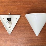 Wall lamp in glass from the Postmodern T+L Royal Typ L 133 series by Keuco, 1980s.