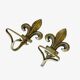 Pair of antique gilt bronze lily flower wall brackets.
