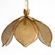Beautiful rare 1980s Regency floral design brass ceiling lamp