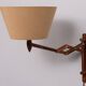 Small teak scissors wall lamp 1960s holland