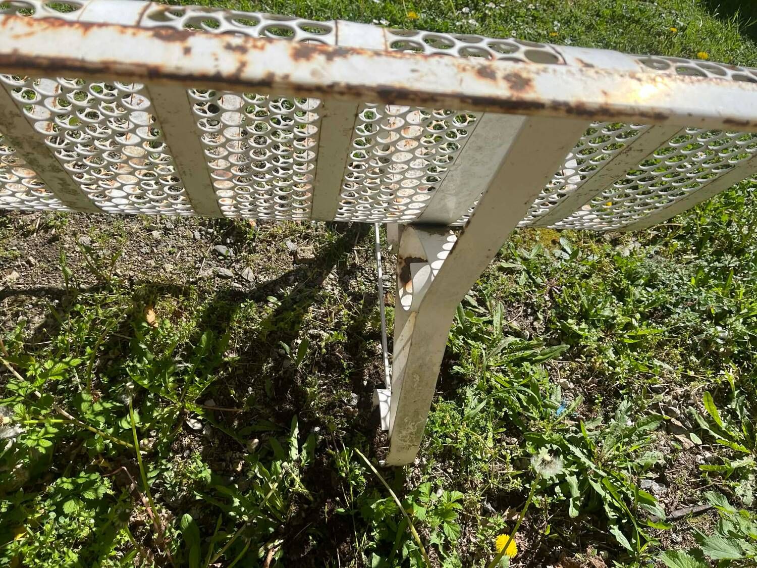 Public bench, street furniture, wrought iron garden bench