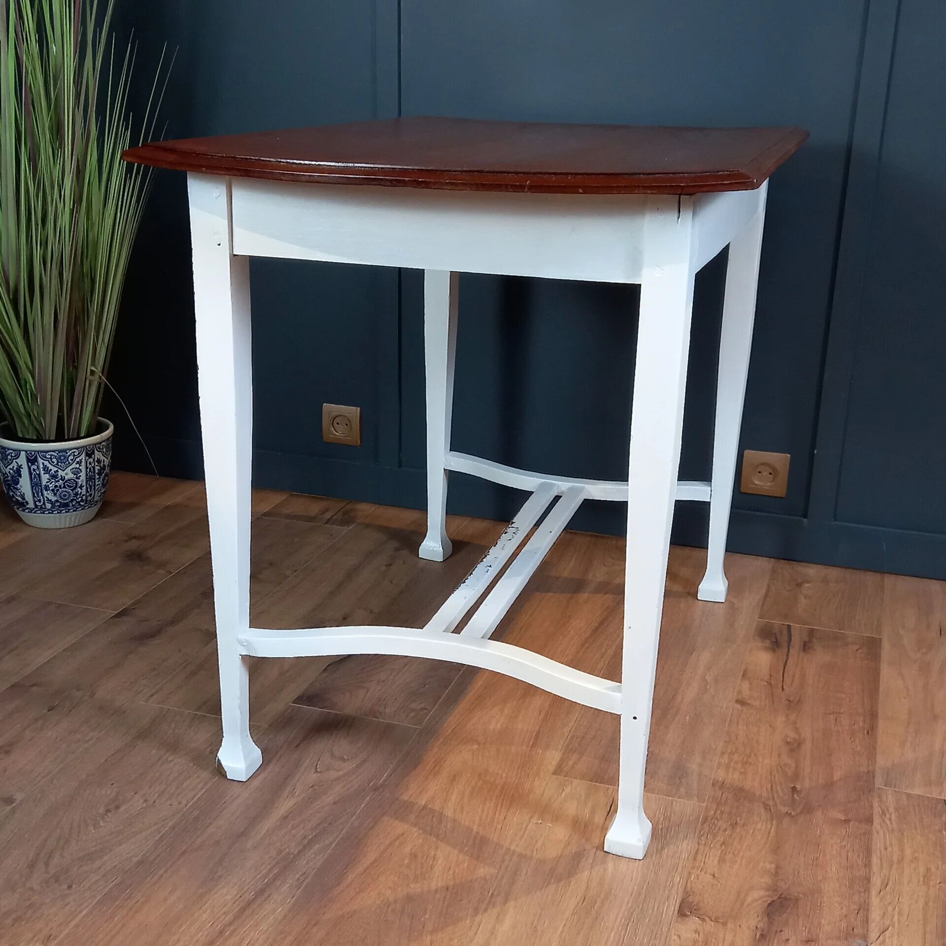 English dairy table With Graffiti on the Top