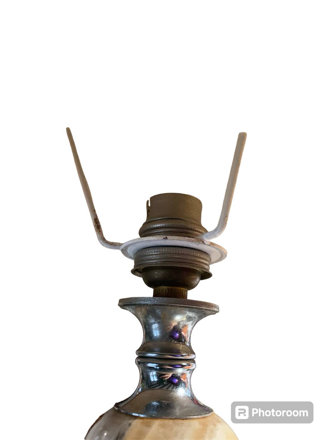 Art Deco marble bedside lamp