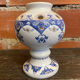 Vintage White Painted Ceramic Flower Vase #D672