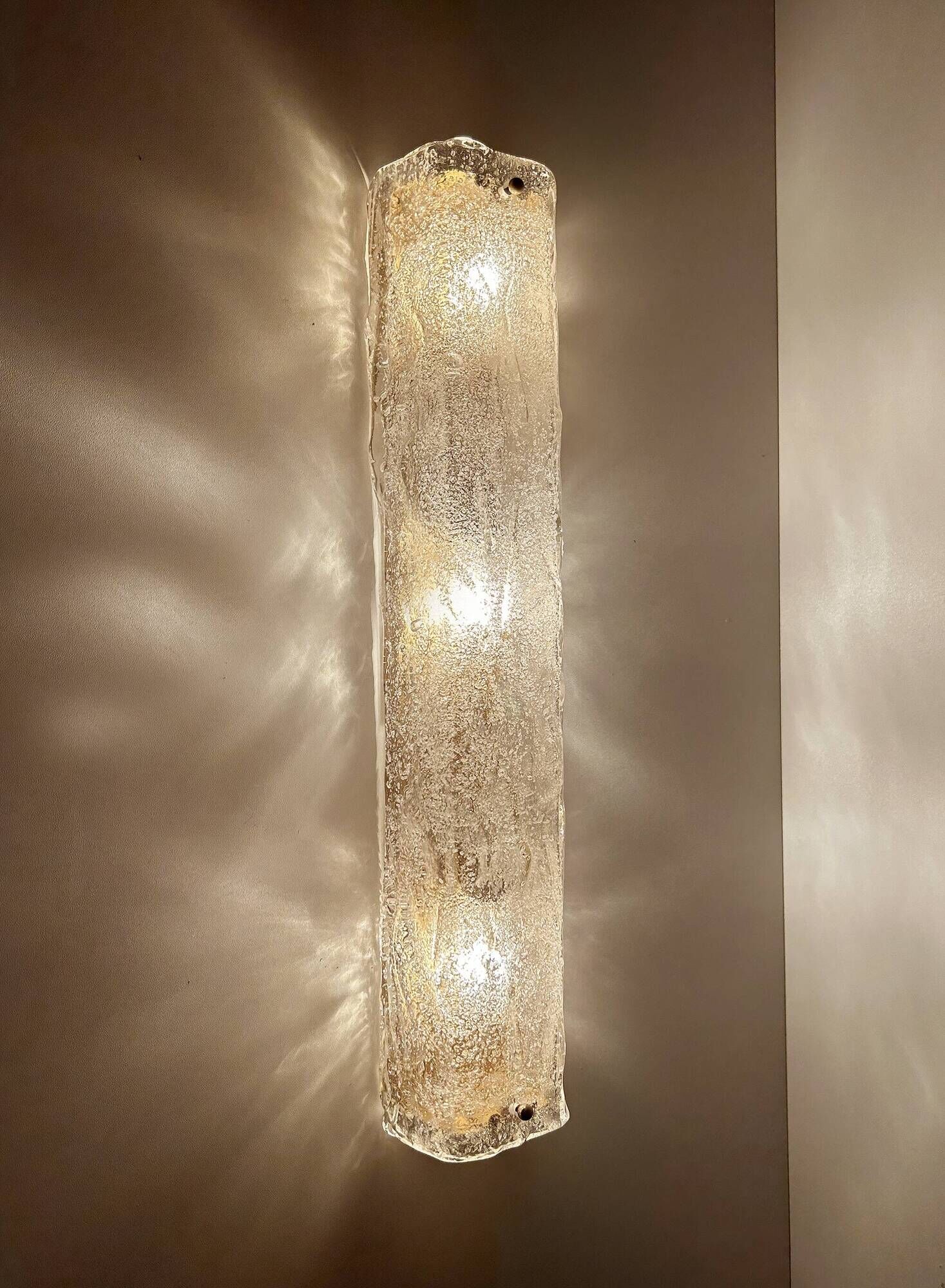 Pair Very Large Murano Glass Wall Lights