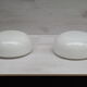 Set of two ceiling lights in white opaline, 60-70s