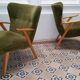 Paire de fauteuils WING Zig Zag cocktail vintage année 50 60