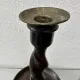 Pair of English oak Barley Twist candlesticks