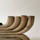 Scandinavian wooden candle holder, Denmark 1970s.