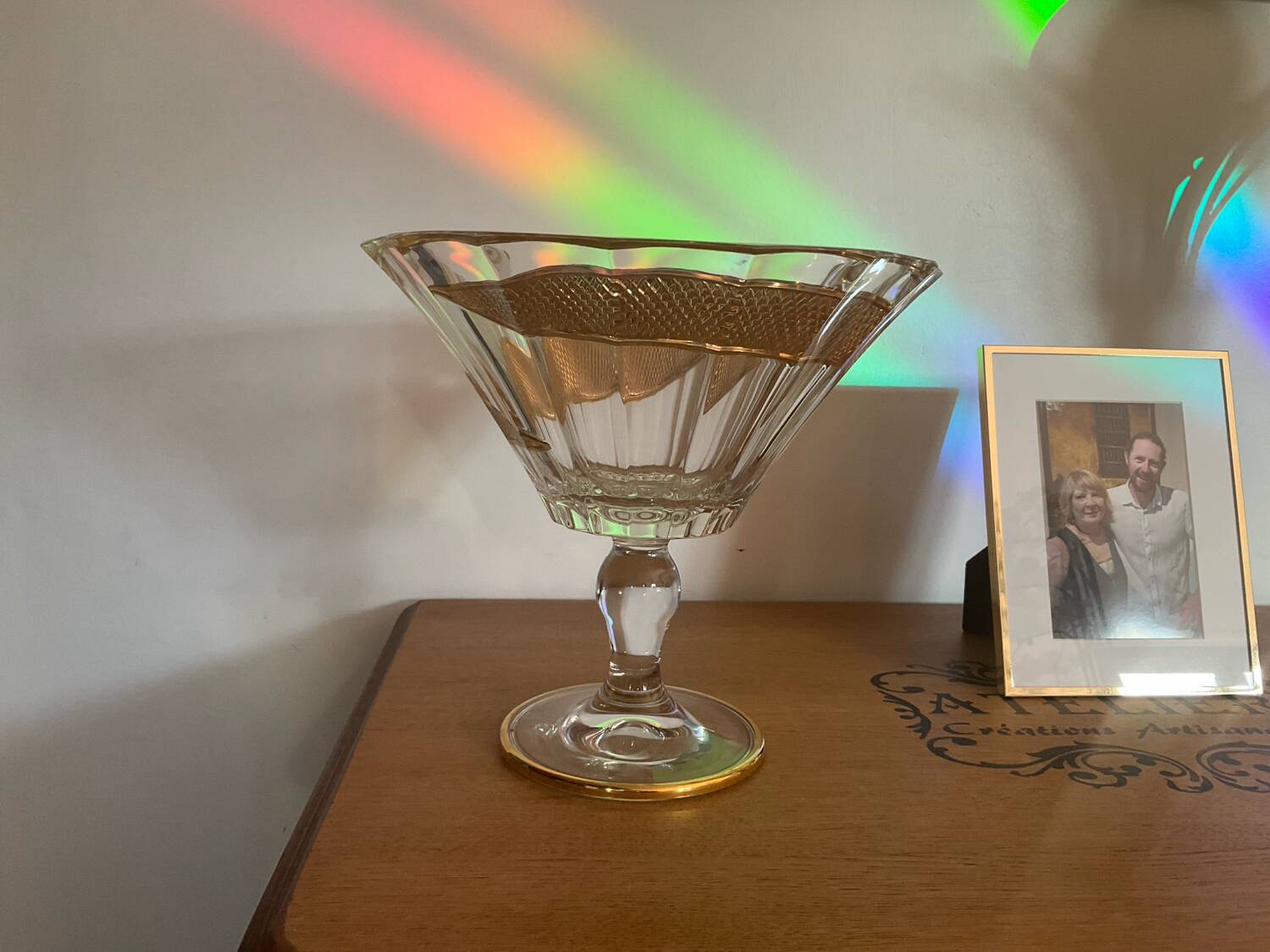 Coupe cristal et or