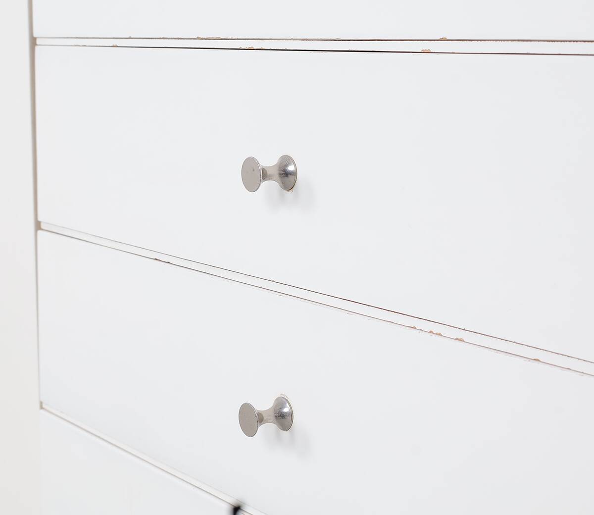 Buffet vintage en bois avec façades blanches, années 60