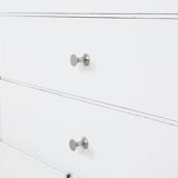 Vintage wooden sideboard with white fronts, 1960s