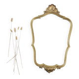 Authentic old resin mirror, gilded by hand