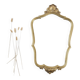 Authentic old resin mirror, gilded by hand