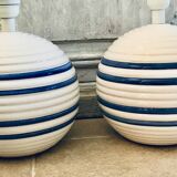 Vintage enamelled ceramic lamp base