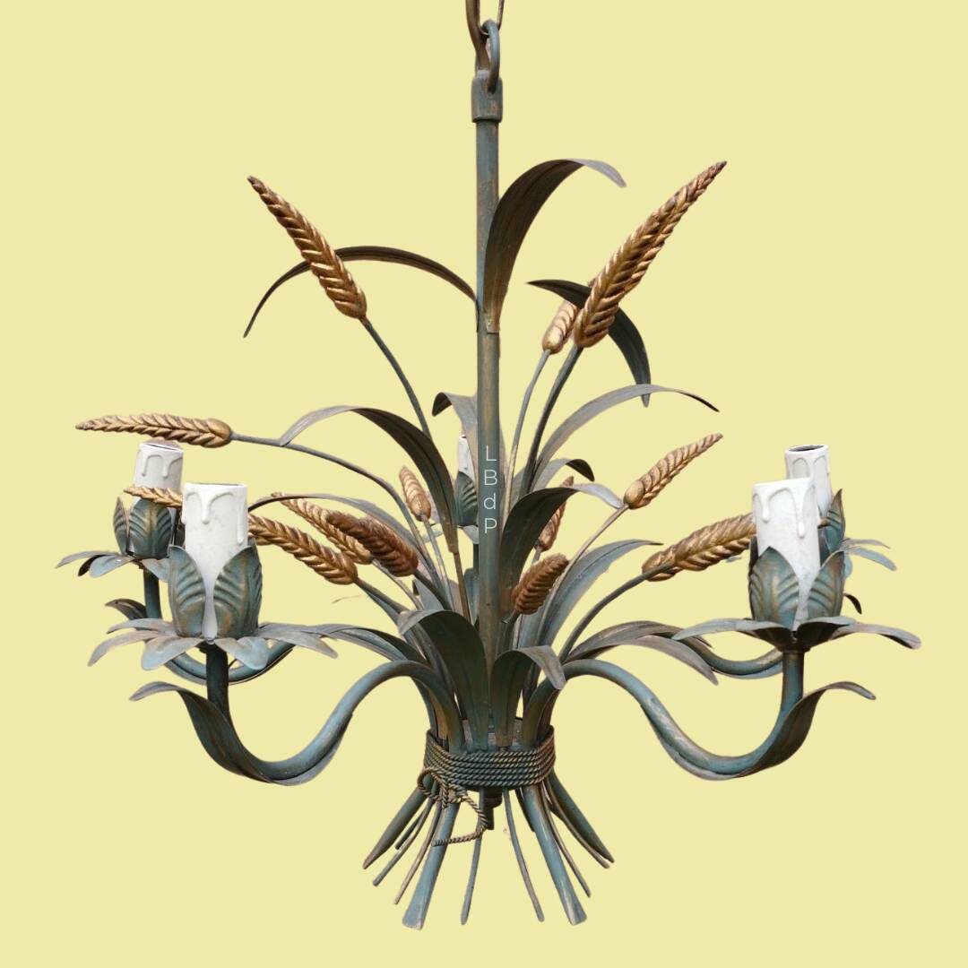 Chandelier, "Wheat Ears" suspension by Masca - circa 1970
