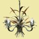 Chandelier, "Wheat Ears" suspension by Masca - circa 1970