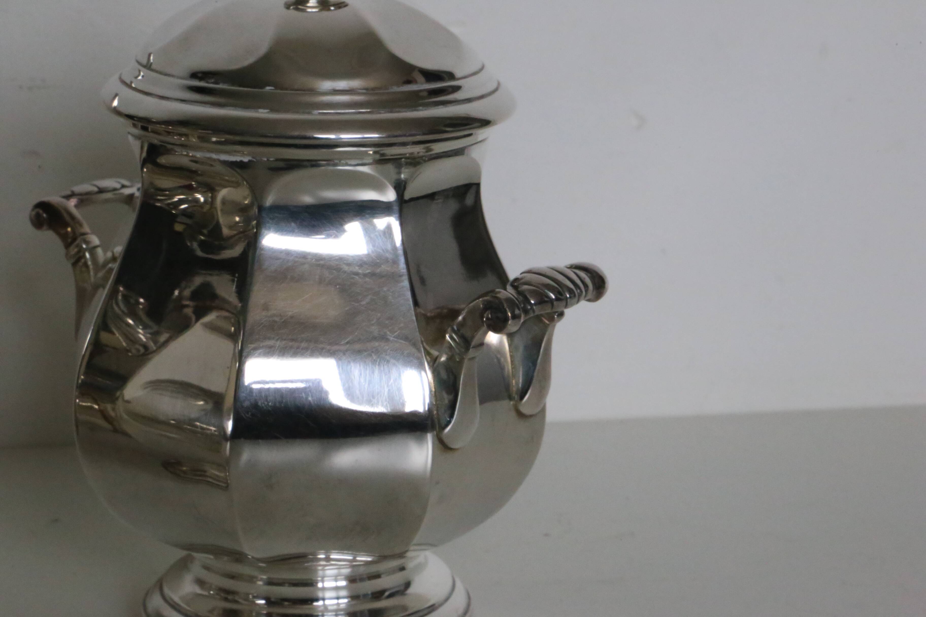 Silver-plated coffee service with ebony handles