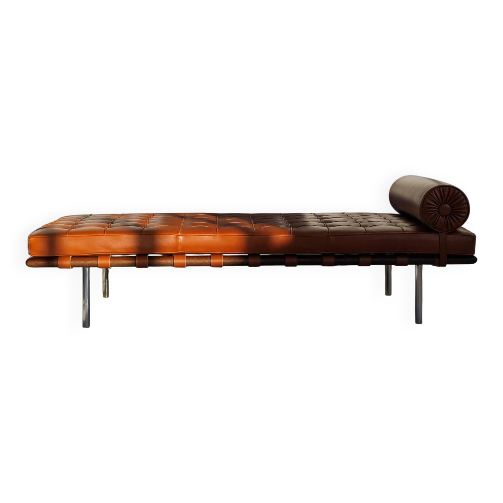 Barcelona day bed by Mies van der Rohe for Knoll - cognac leather