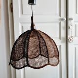 Brown raffia chandelier