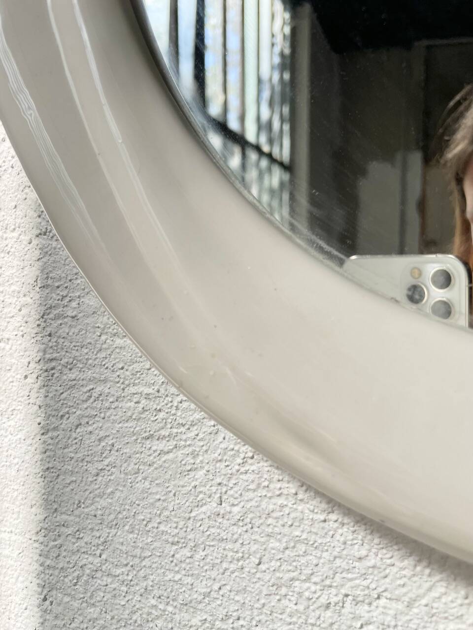 Italian style ceramic flower mirror