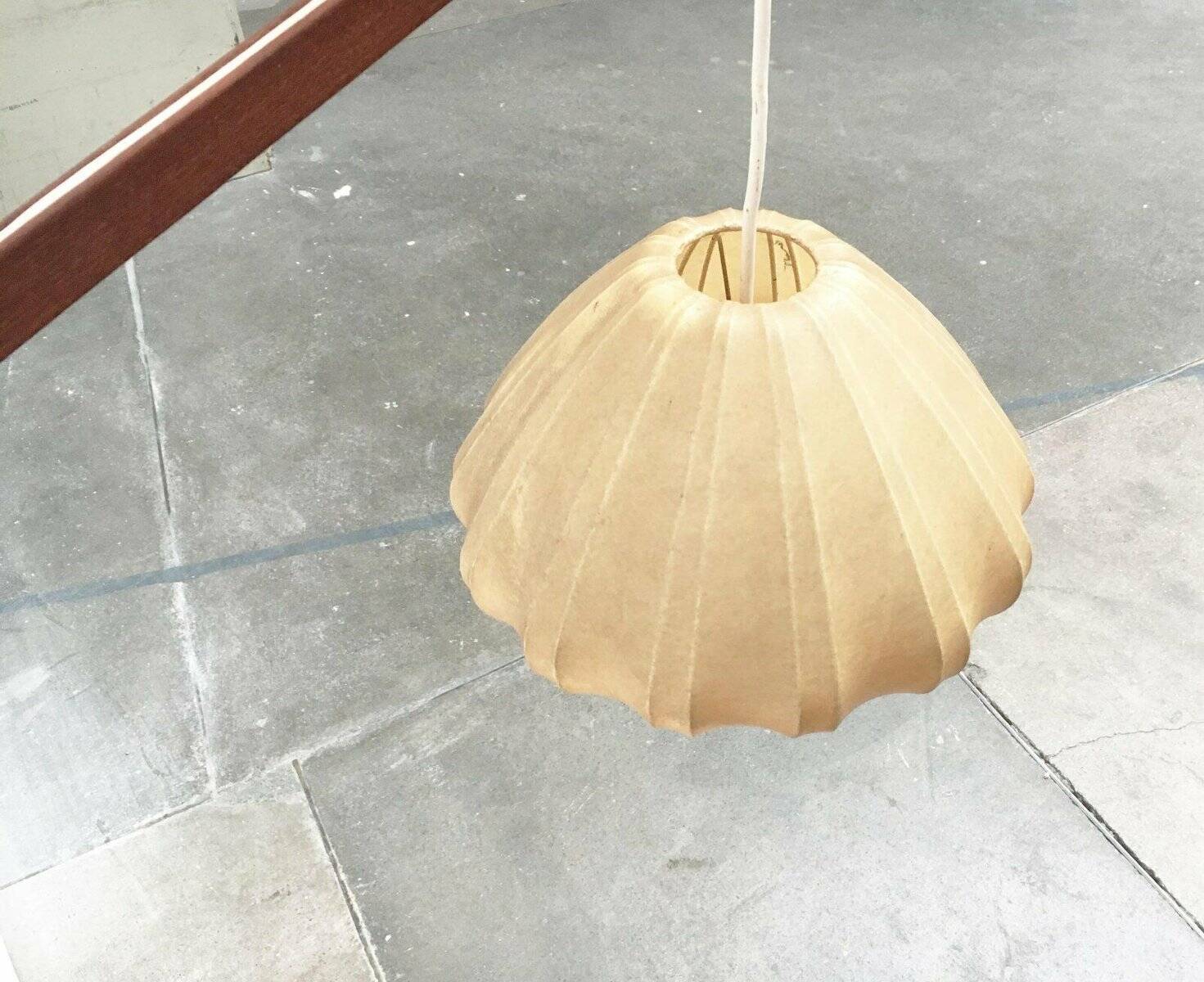 Mid-century pivoting wall lamp with a swing arm, Cocoon, made of teak wood, 1960s.
