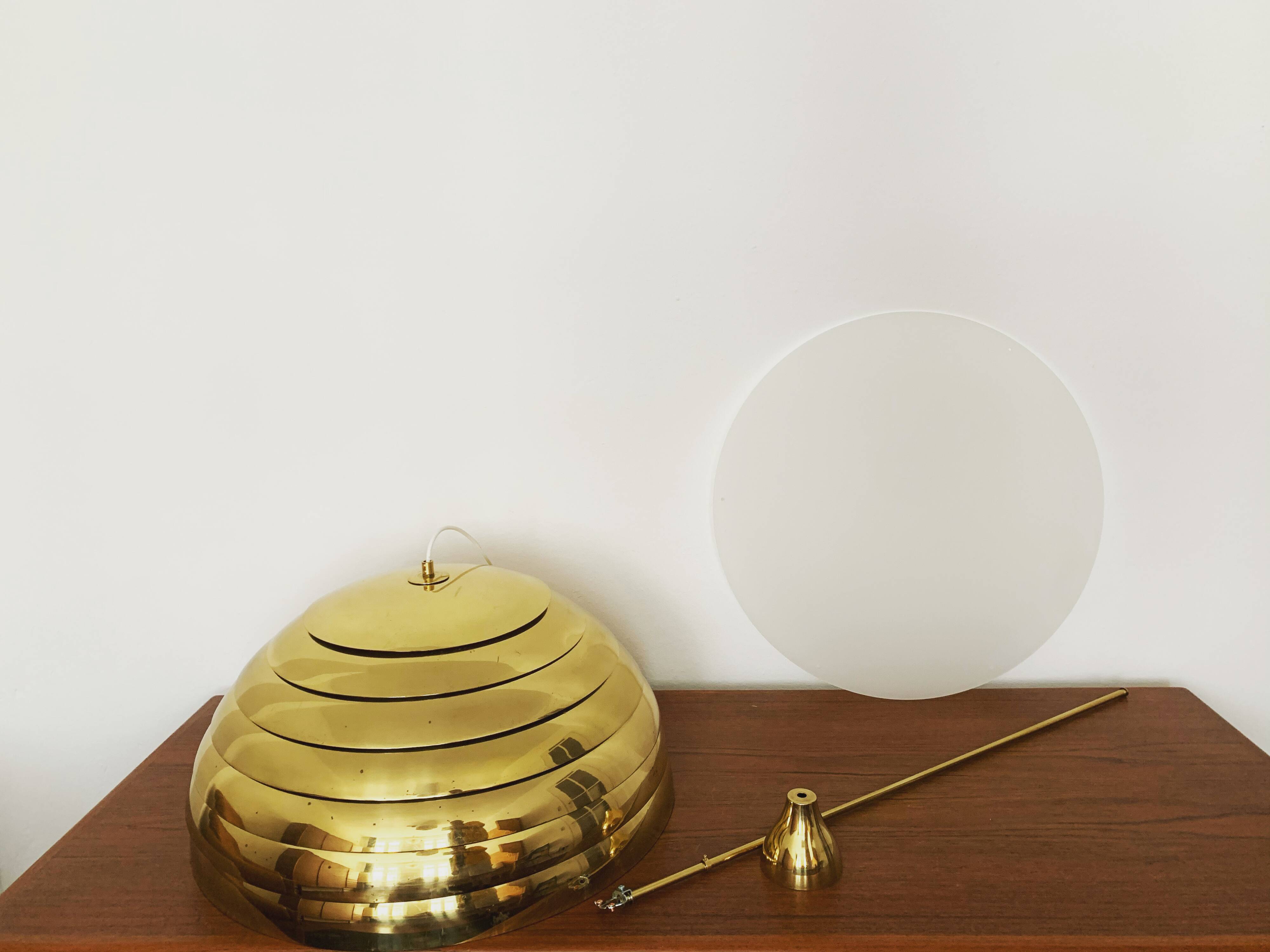 Brass Dome Pendant Lamp by Vereinigte Werkstätten