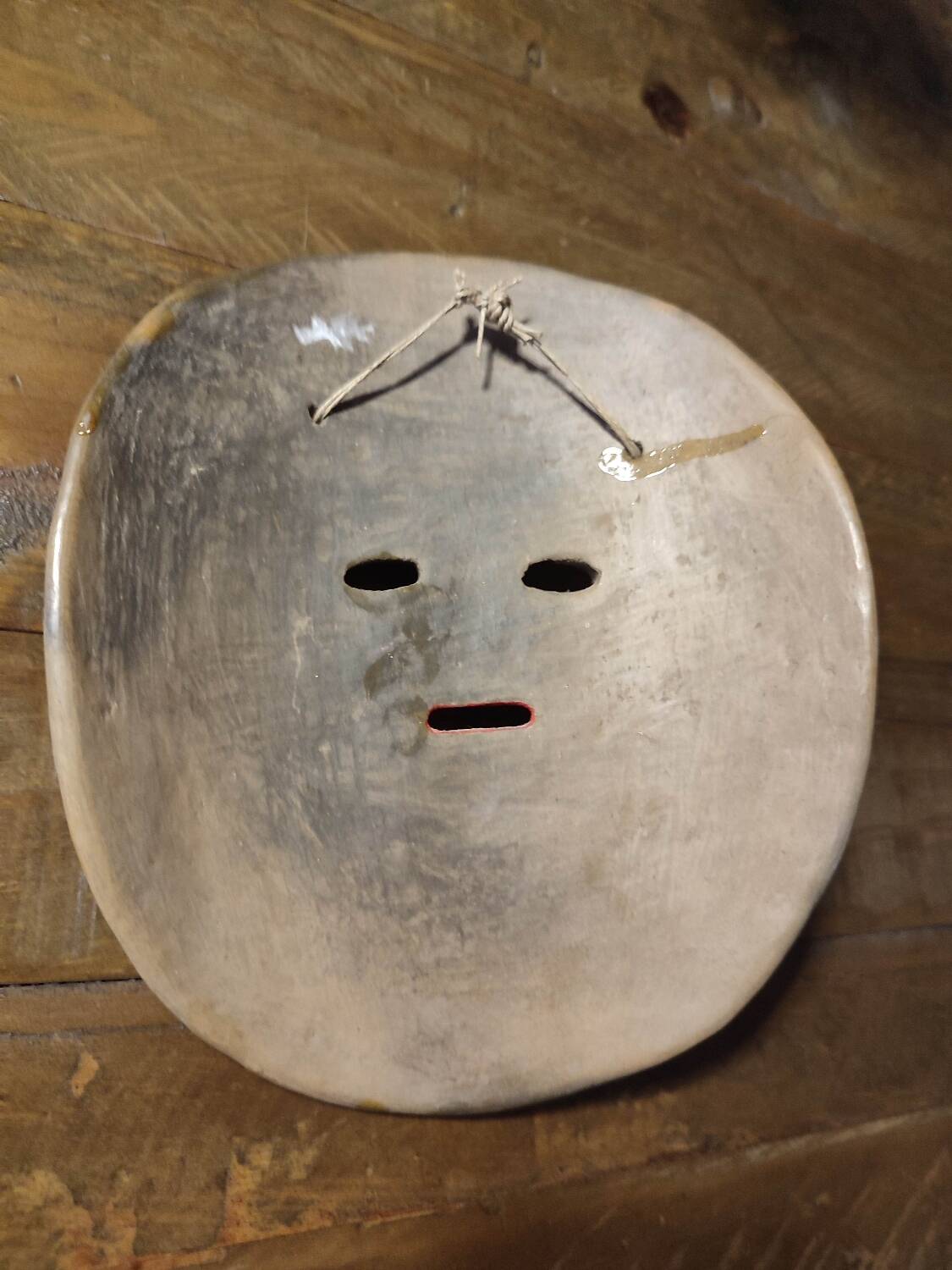 Vintage Mexican terracotta mask from the 1970s.