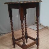 Side table with twisted legs