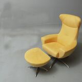 Balou armchair and footrest