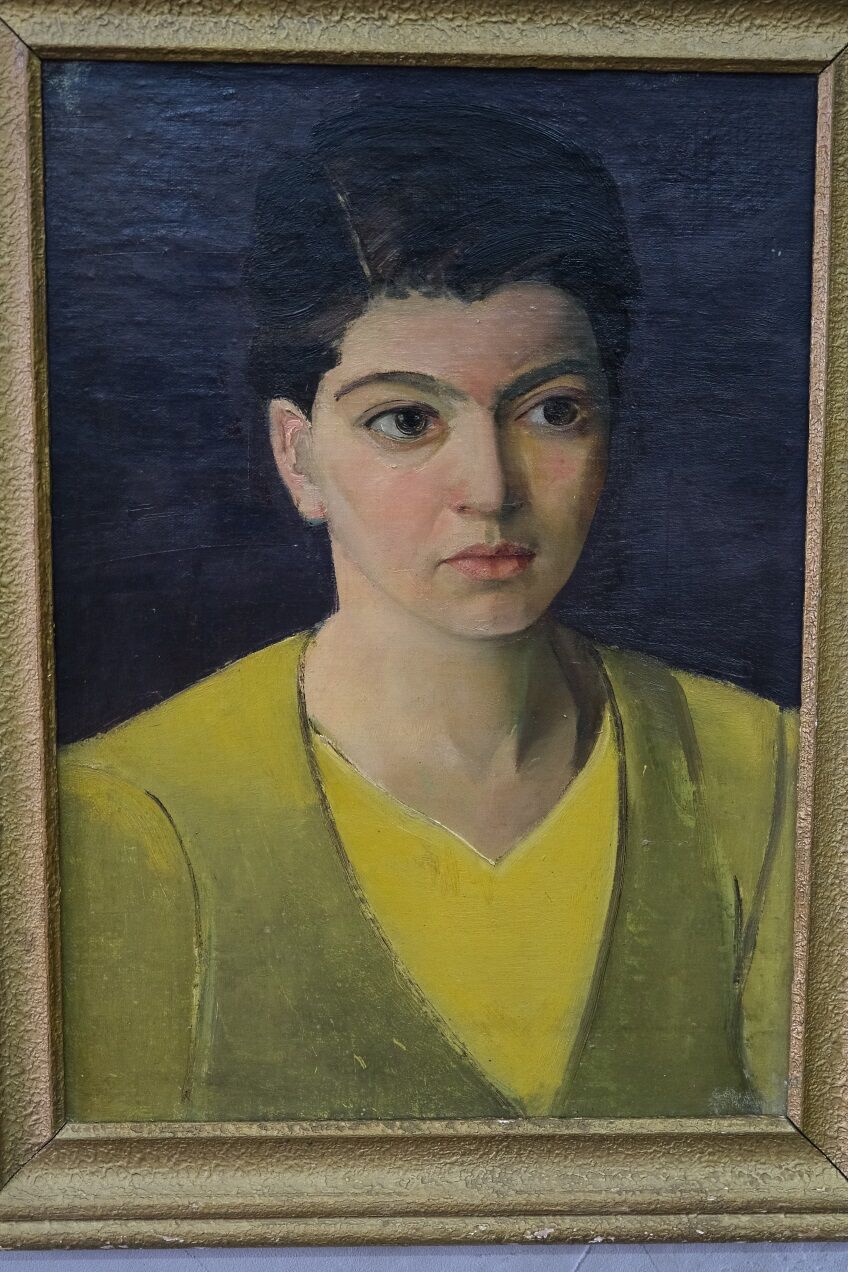 Art deco portrait, 1930, oil on canvas, framed,Robert Geenens (1896-1976)