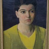 Art deco portrait, 1930, oil on canvas, framed,Robert Geenens (1896-1976)