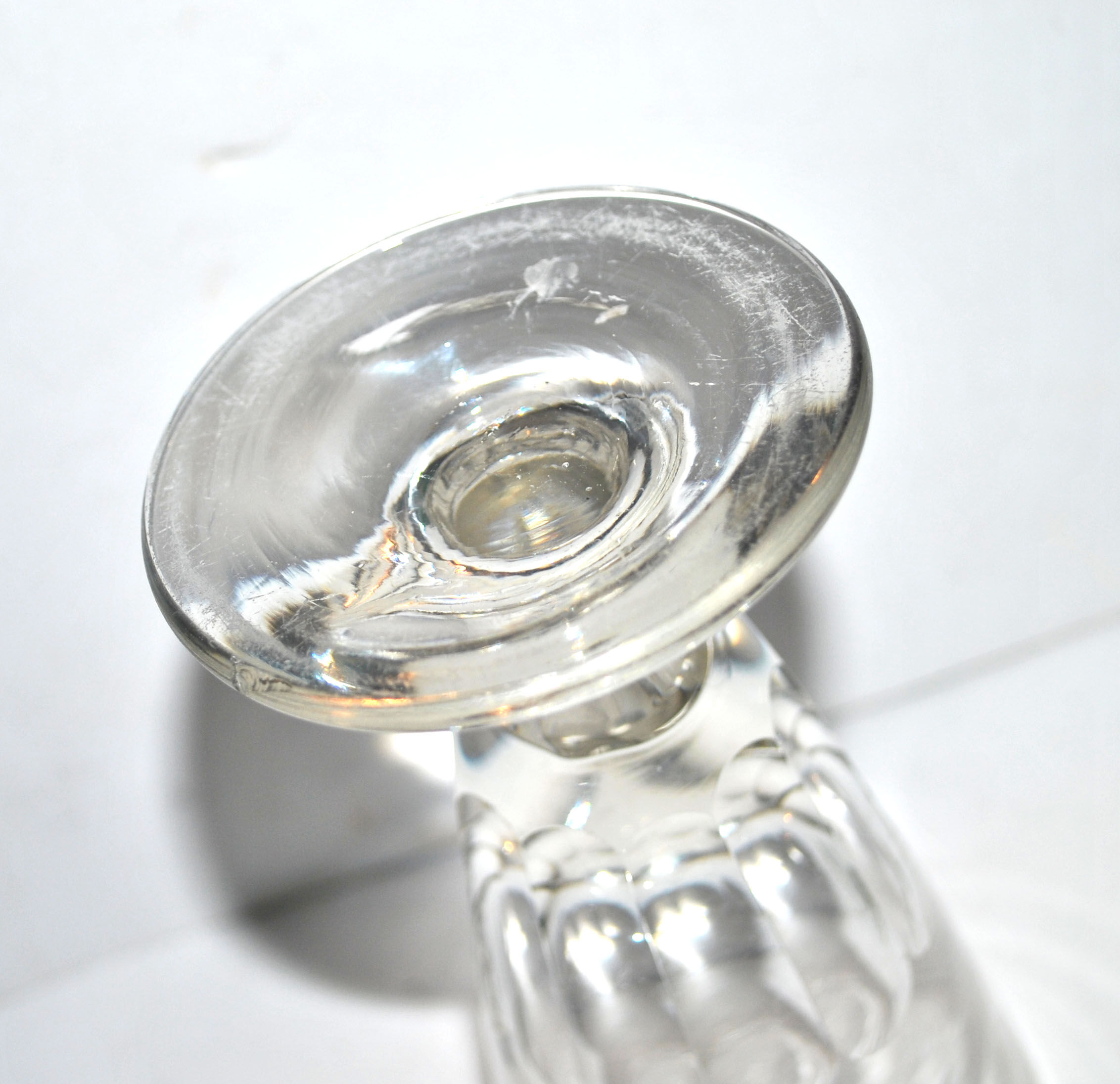 Old absinthe glass in blown glass cut 1900