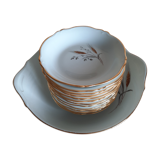 Fruit service 12 cups and 1 salad bowl Limoges