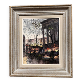 Oil painting on canvas, view of Paris, signed lower left Yves Gonec, 20th century